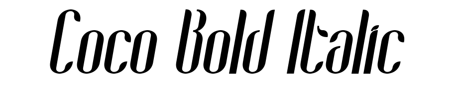 Coco Bold Italic Yazı tipi ücretsiz indir
